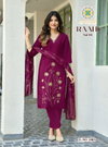 Raahi Vol 1 By Passion Tree Roman Silk Wholesale Kurti With Bottom Dupatta In India